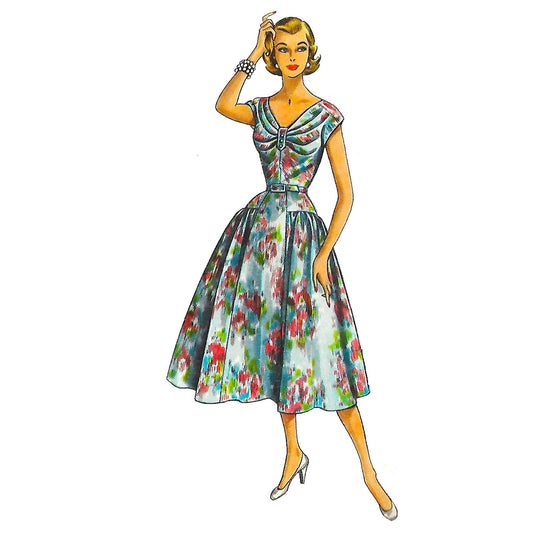 PDF-Vintage 1950's Sewing Pattern Bow Dress-Bust 36 (91.4cm)-Download – Vintage  Sewing Pattern Company