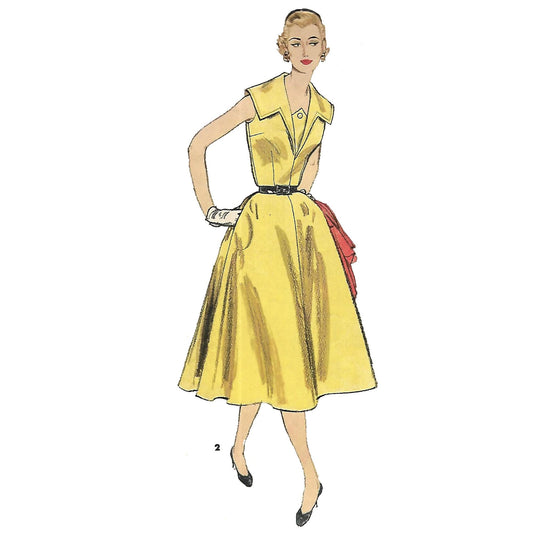 1950s Vintage Sewing Pattern B31 1/2 DRESS, OVERSKIRT & JACKET