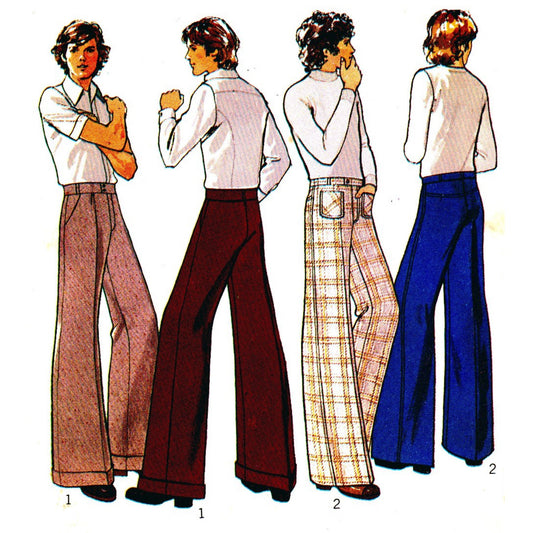 PDF - 1970s Sewing Pattern, Men's Trousers-Waist: 30 – 39” - Download –  Vintage Sewing Pattern Company