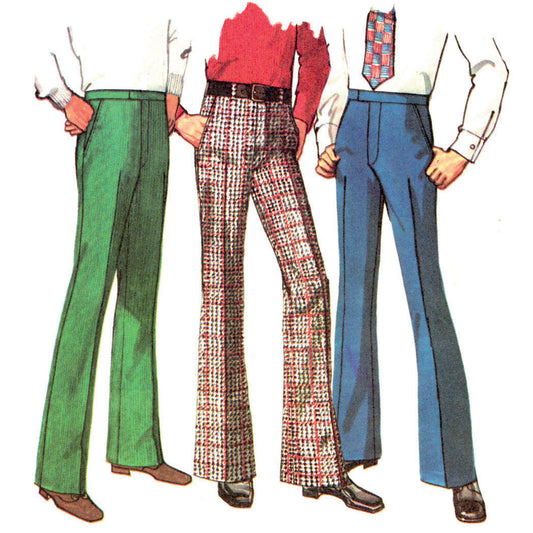 PDF - 1970s Sewing Pattern, Men's Trousers-Waist: 30 – 39” - Download –  Vintage Sewing Pattern Company