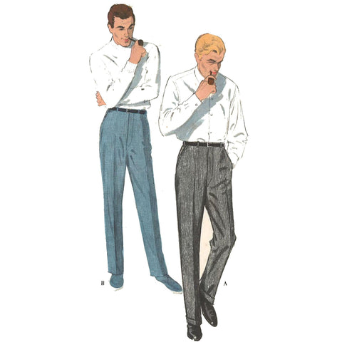 two men in 50s pants