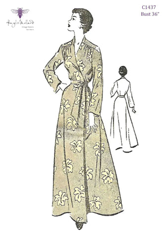 Patron de couture de robe des années 1940