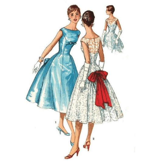 PDF-Vintage 1950's Sewing Pattern Bow Dress-Bust 36 (91.4cm)-Download – Vintage  Sewing Pattern Company