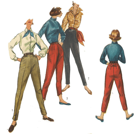 PDF - 1950's Sewing Pattern: Women's Pants Trousers Slacks - Multi-siz –  Vintage Sewing Pattern Company