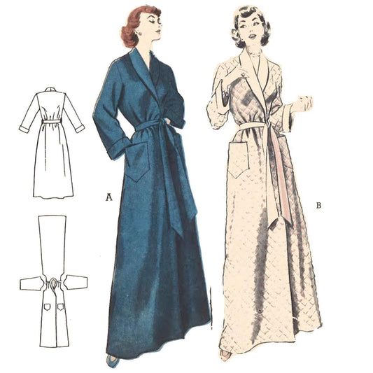 The Vintage Dressing Gown, Part 1 | Renée And The Cat's Meow | Vintage dress  patterns, Pattern fashion, Gown pattern