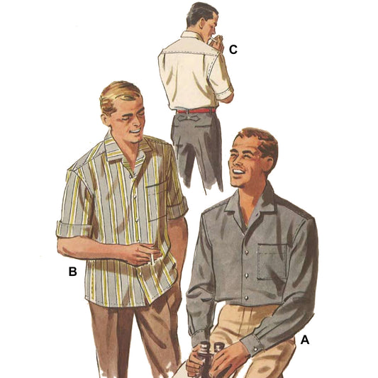 Vintage 1950s Men's Shirt Patterns – Vintage Sewing Pattern Company