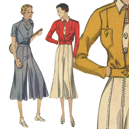 Vintage 1930s Jumpsuits, Pants and Culotte Patterns – Vintage