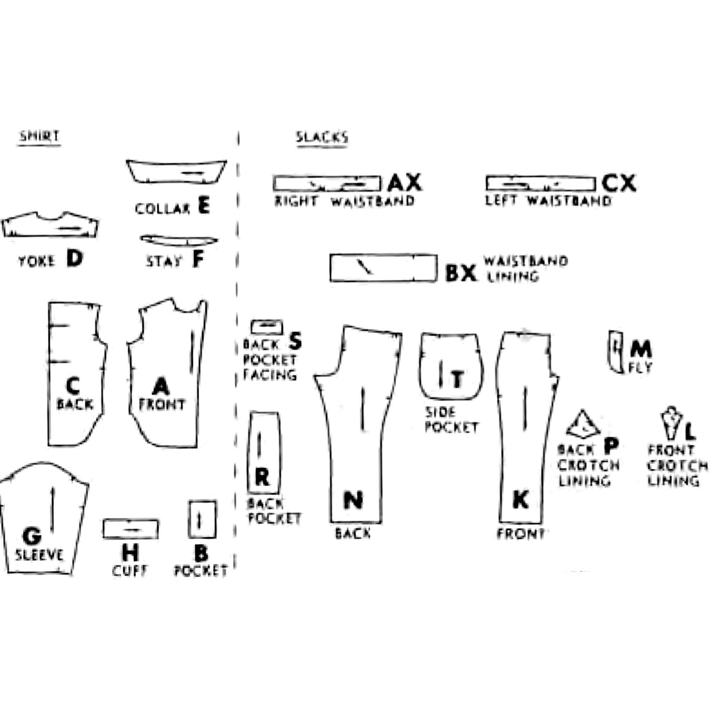 PDF - 1960s Pattern, Men's Shirt & Hipster Slacks Set - Instantly Prin ...