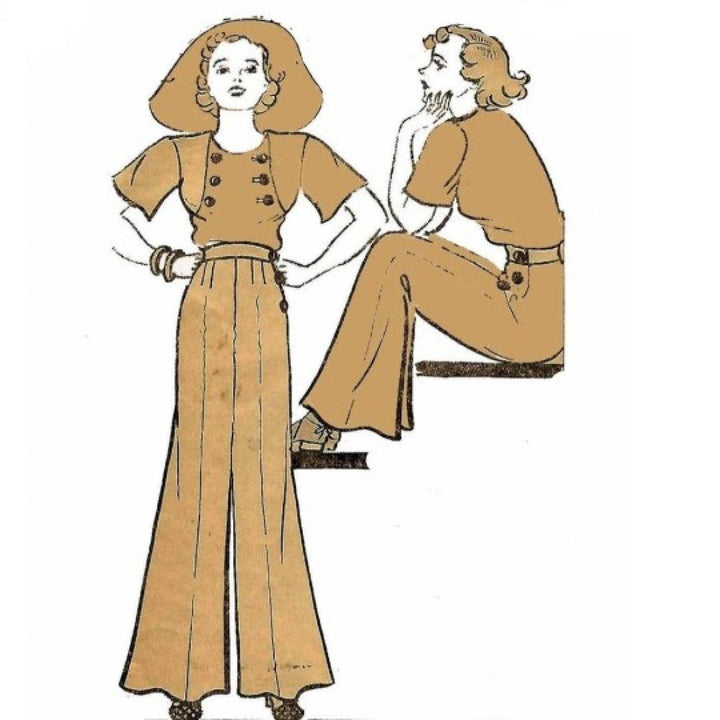 Vintage 1930s Jumpsuits, Pants and Culotte Patterns – Vintage Sewing ...