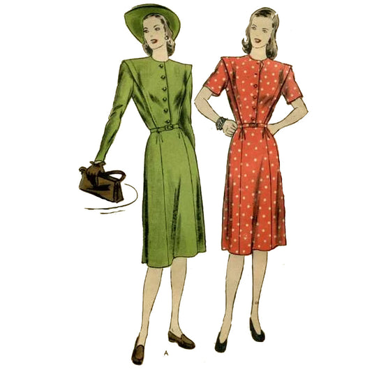 Women's Two Piece Dress, Top & Skirt, Vintage 1940s Sewing Pattern – Vintage  Sewing Pattern Company