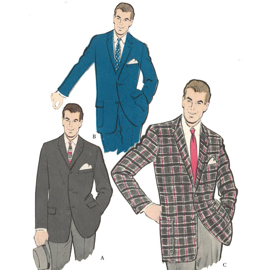 1950s Pattern, Men's Sports Jacket, Blazer – Vintage Sewing Pattern Company