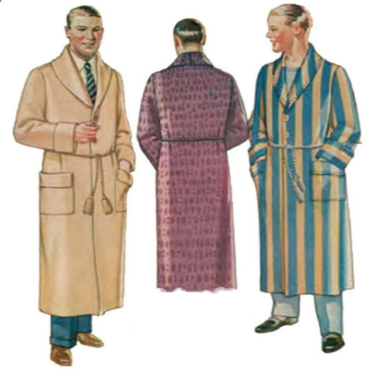 Mens Pure Wool Dressing Gown Navy | Derek Rose