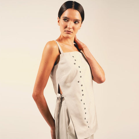 OUT OF SYNC Eyelet Top