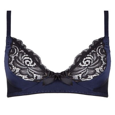 Signature Half Padded Plunge Bra // Steel (32A) - Emma-Harris