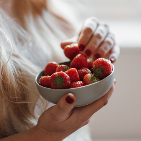 snack saludable fresas
