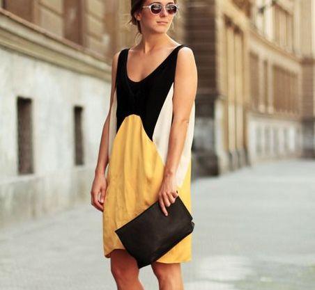 colour block dress zara