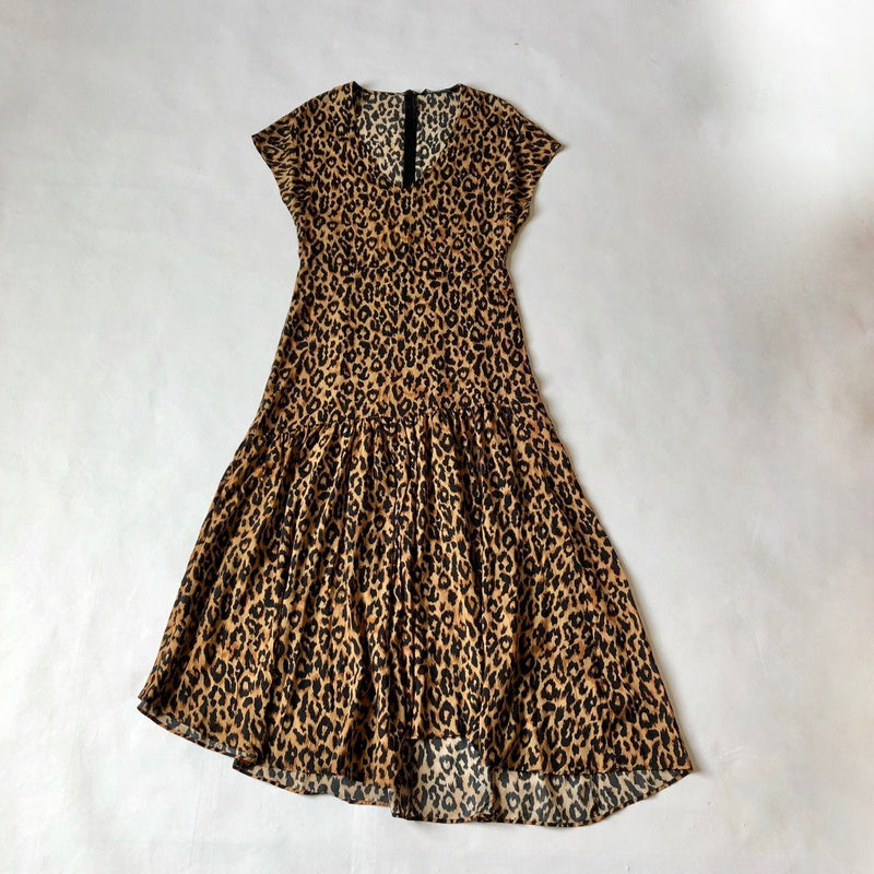 leopard print midi dress zara