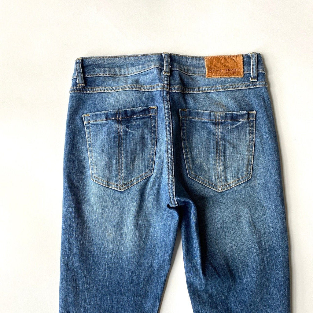 Zara 1975 mid-rise skinny cropped jeans – Manifesto Woman