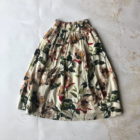 floral midi skirt zara