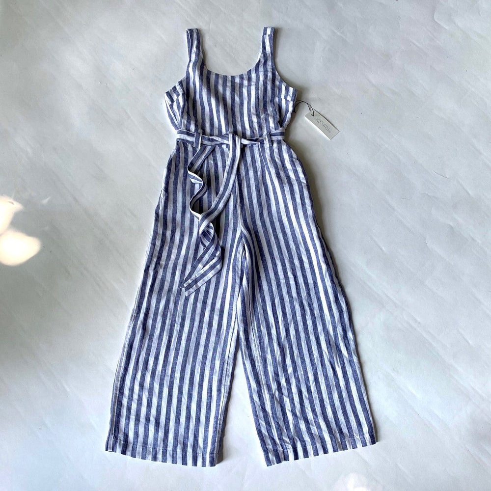 rachel zoe striped linen jumpsuit