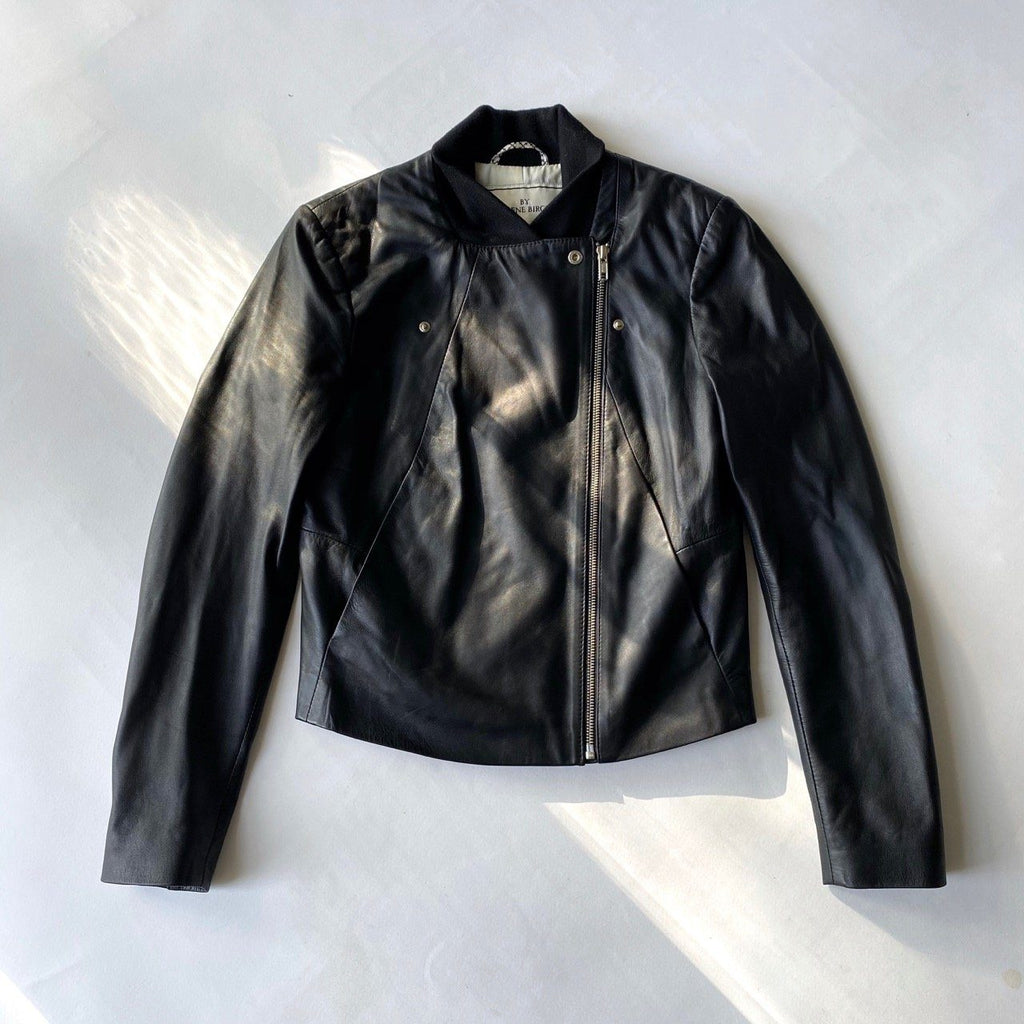 By Malene Birger black leather zip up jacket – Manifesto Woman