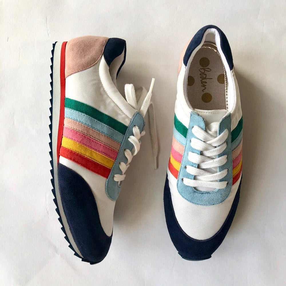 boden striped trainers