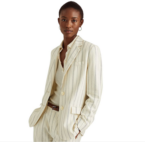 Polo Ralph Lauren striped linen blazer – Manifesto Woman