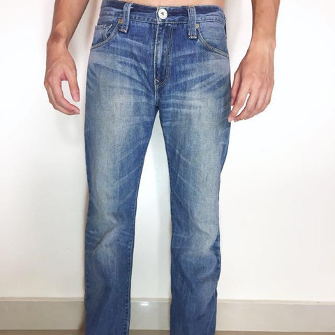 Levi's 523 straight leg mid blue jeans 