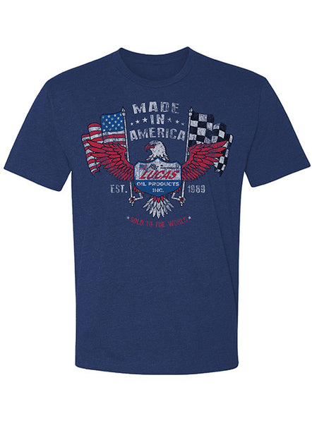 Lucas Oil Made in America T-Shirt | Men's Lucas Oil Merchandise | Lucas ...