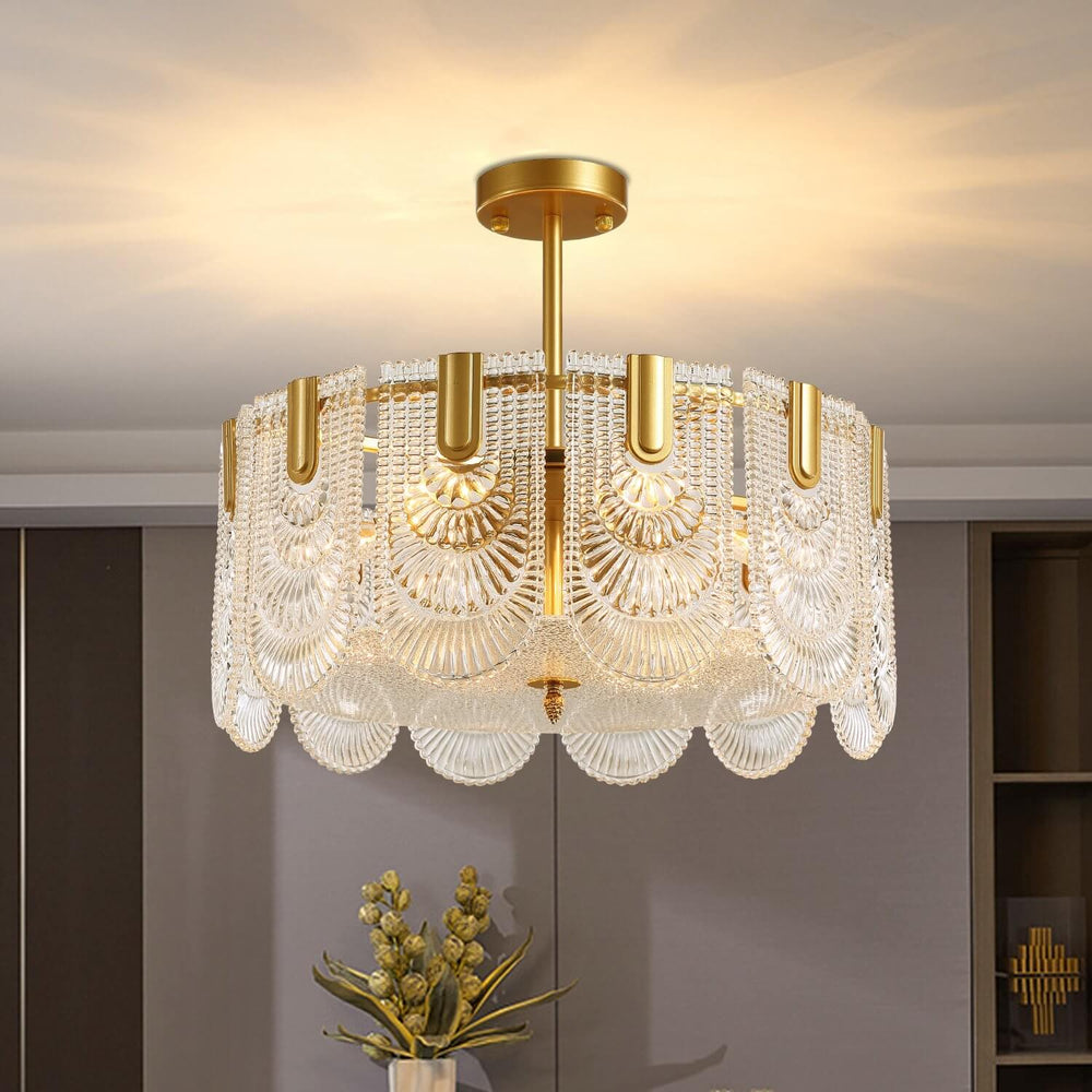 Modern Round Gold Chandelier – MOOONI LIGHTING