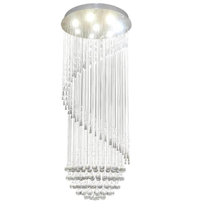 spiral raindrop chandelier