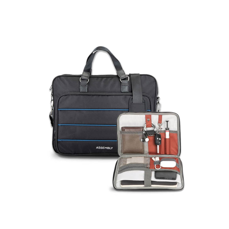 Unisex Laptop Bag & Tech Kit Combo Black