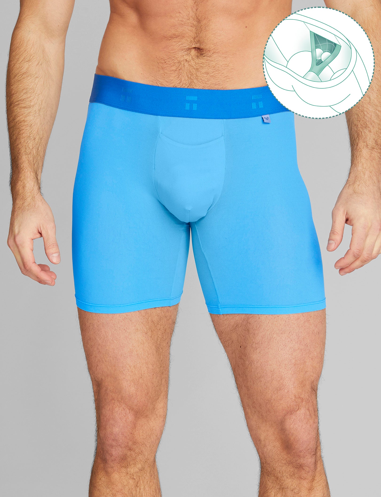 Image of Air Hammock Pouch Mid-Length Boxer Brief 6"