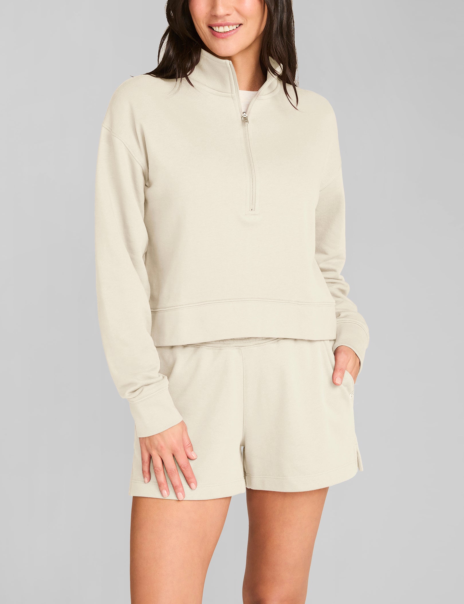 Women's French Terry Half-Zip Sweatshirt