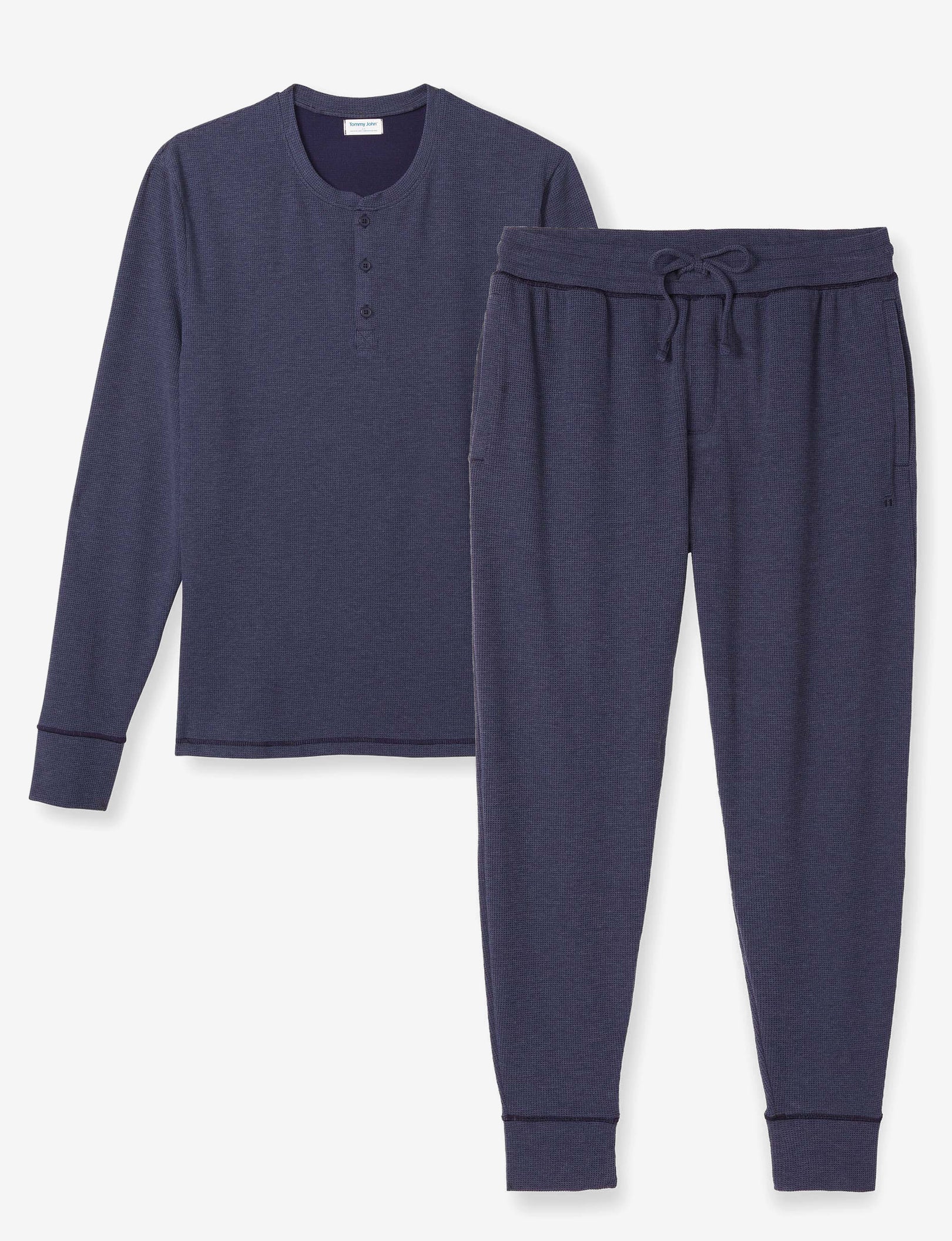 Zen Waffle Lounge Henley & Jogger Set