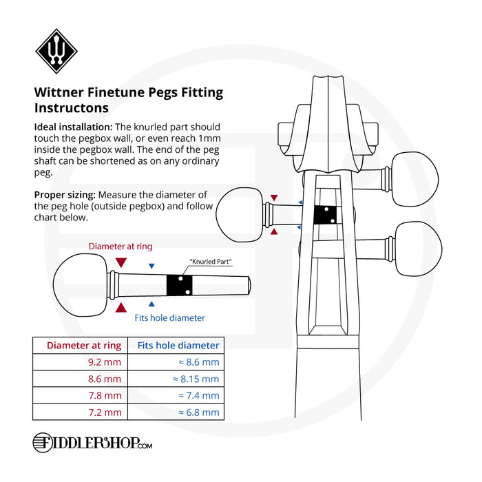 wittner finetune violin peg