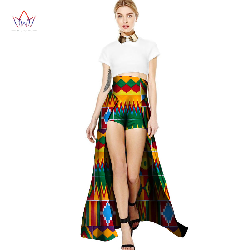 19 Africa Style High Waist Shorts Dashiki Trailing Shorts African Clothing For Girl Bazin Sexy Clothes For Party Afcol134 African Clothing Online