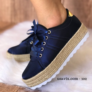 tenis flatform feminino