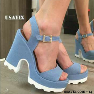 sandalia tratorada azul