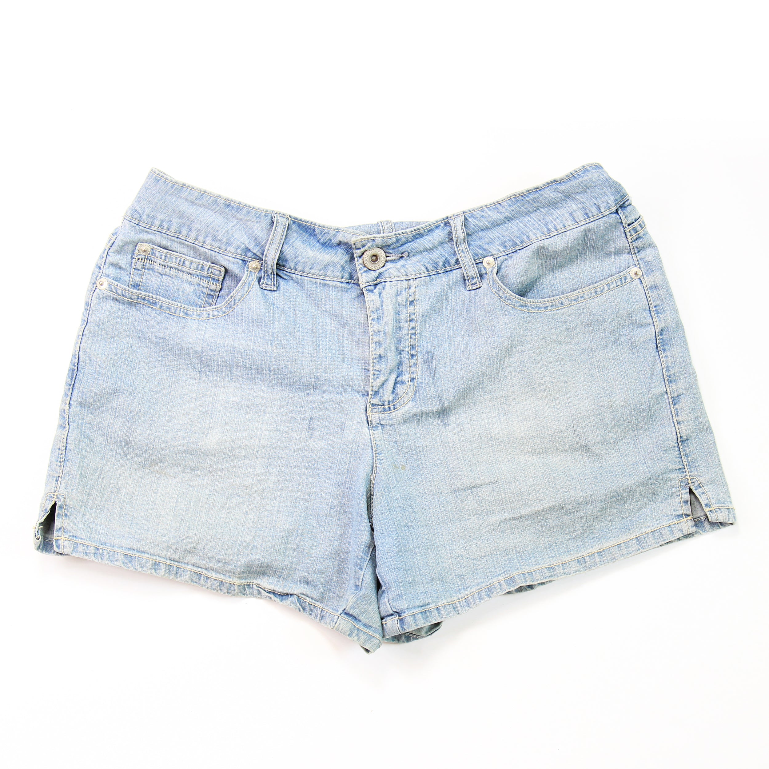 faded jean shorts