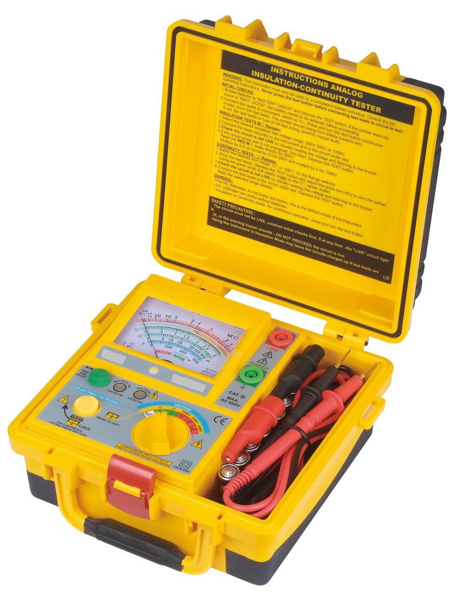 2132 In 1000v Analogue Insulation Resistance Tester – Duncan