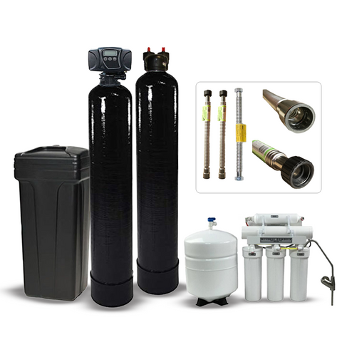 Fleck 5600SXT Water Softener Valve & Brine Tanks