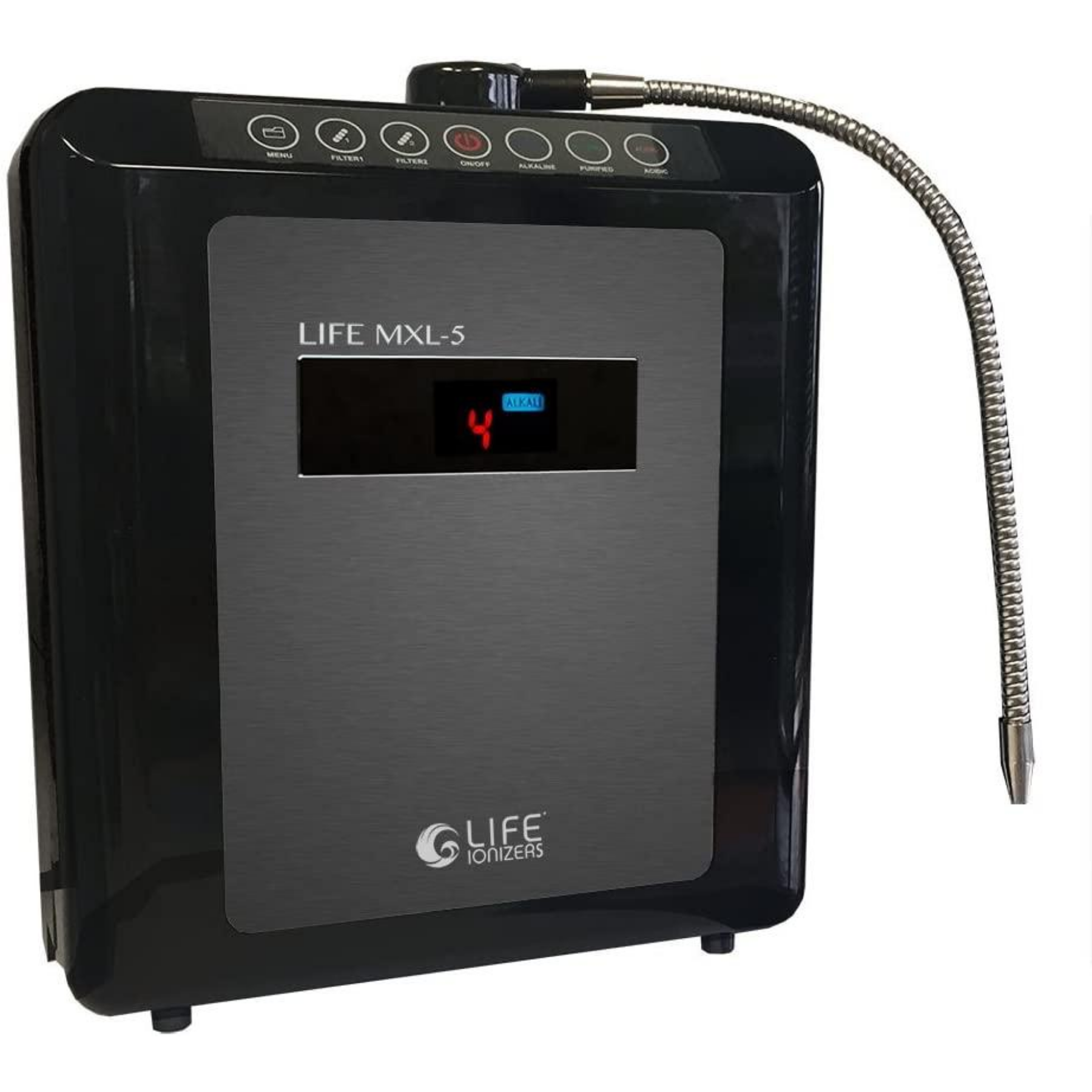 The Life Water Ionizer MXL-5™ works as a hydrogen water machine and a alkaline water infuser.