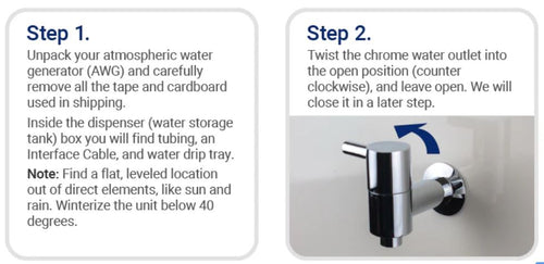 Atmospheric Water Generator - Air to Water H2O Machine AWG - Create Wa