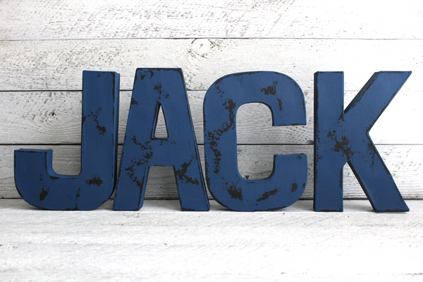 navy blue letters for home decor and boys room name nursery letters