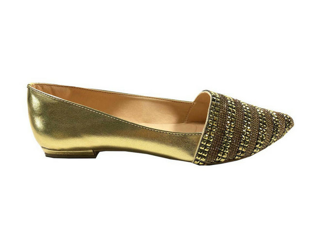 Flat Pointed Toe Golden / Ipanema Ouro – Always Ready Brazilian Shoes