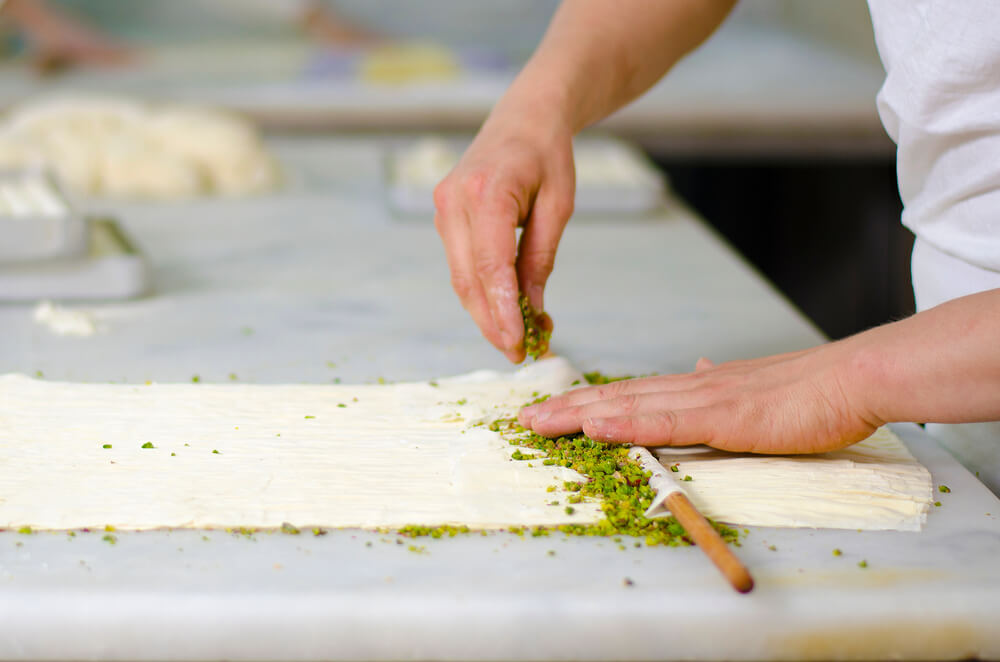 Chief Is Making a Traditional Dessert Baklava