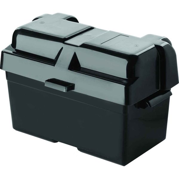 Trem Medium Black Battery Box with Strap 185 x 355 x 263mm High