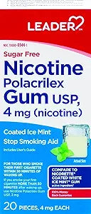 Leader Nicotine Sugar Free Gum 4mg 20ct - Locatel Health & Wellness Online Store