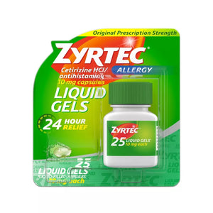 Zyrtec Allergy Relief Liquid Gels 10Mg 25ct - Locatel Health & Wellness Online Store